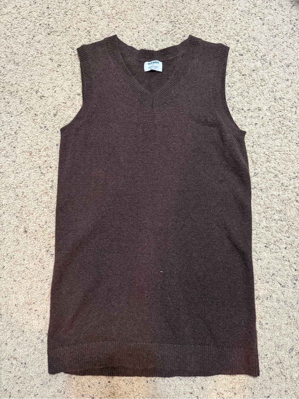 Old navy Classic V-Neck Brown Knit Sweater dress